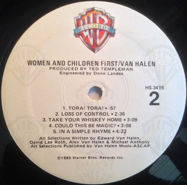 Van Halen : Women And Children First (LP, Album, RP, Spe)