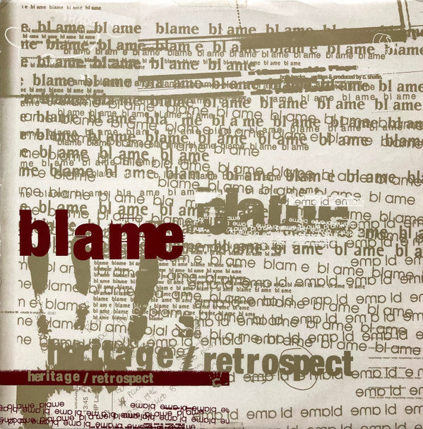 Blame : Heritage / Retrospect (12", Single)