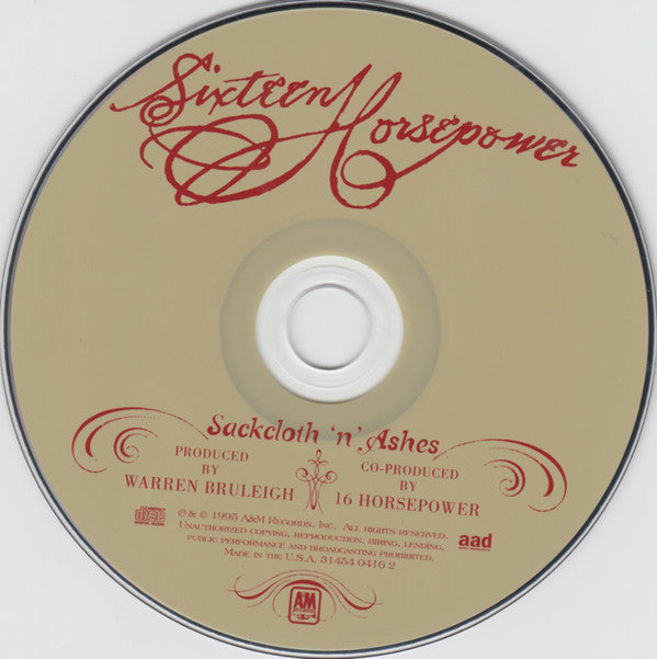 16 Horsepower : Sackcloth 'N' Ashes (CD, Album, RE)