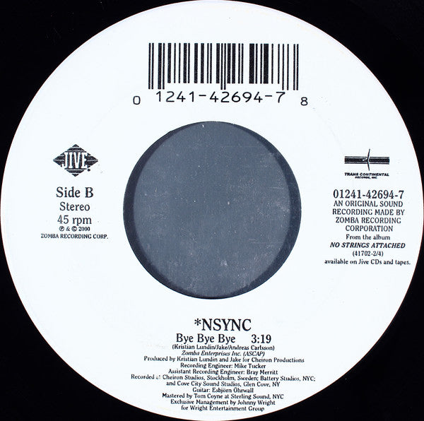 *NSYNC : Bye Bye Bye (7", Single)