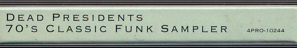 Various : Dead Presidents 70's Classic Funk Sampler (Cass, Promo, Smplr)