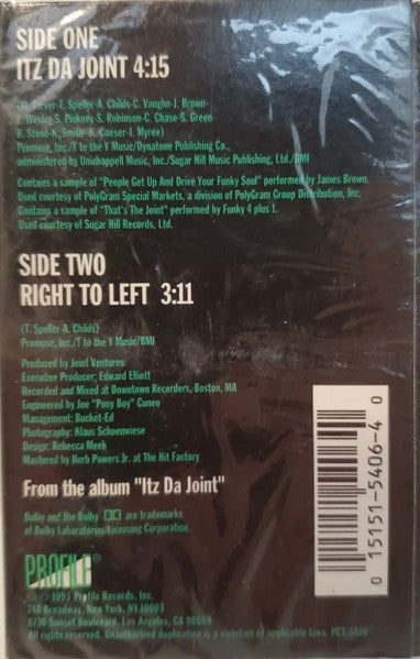 Joint Ventures : Itz Da Joint (Cass, Single)