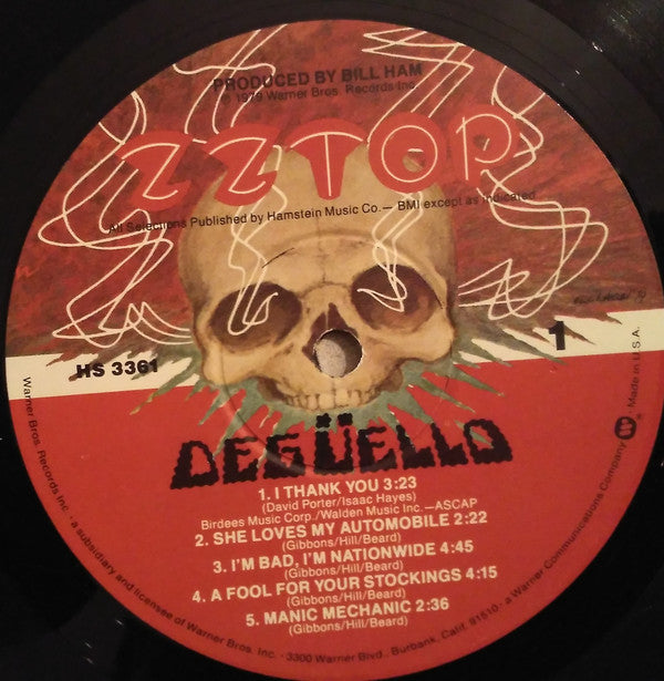 ZZ Top : Degüello (LP, Album, Win)