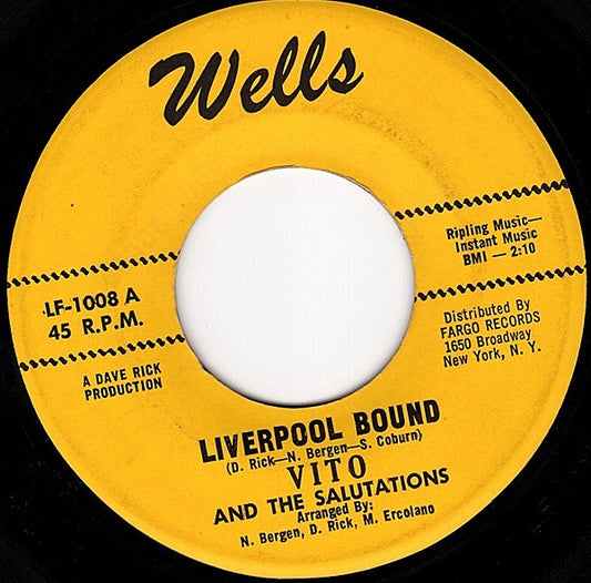 Vito & The Salutations : Liverpool Bound / Can I Depend On You (7", Single)