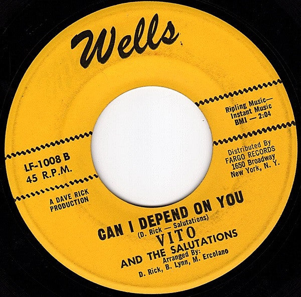 Vito & The Salutations : Liverpool Bound / Can I Depend On You (7", Single)