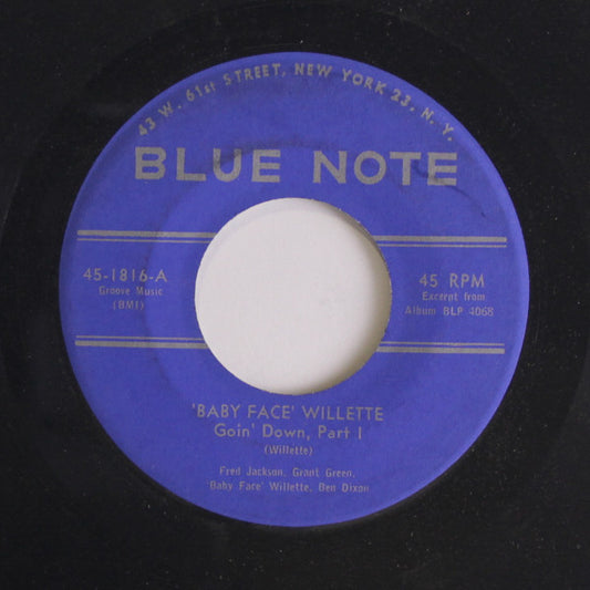 'Baby Face' Willette : Goin' Down (7")