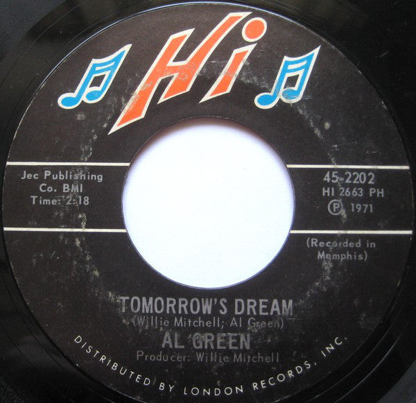 Al Green : Let's Stay Together / Tomorrow's Dream (7", Single, Styrene, PH )