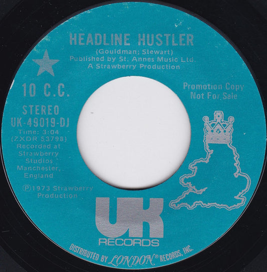 10cc : Headline Hustler (7", Mono, Promo)
