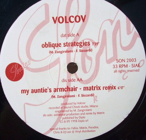 Volcov : Oblique Strategies (12")
