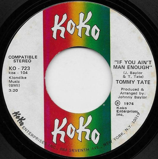 Tommy Tate : If You Ain't Man Enough / Revelations (7", Single)