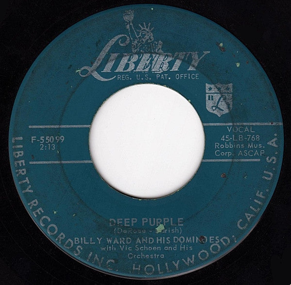 Billy Ward And His Dominoes : Deep Purple (7", Single, Ind)