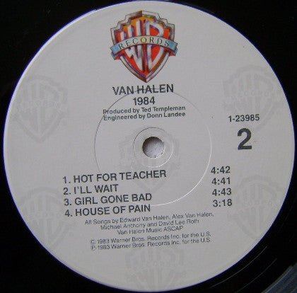 Van Halen : 1984 (LP, Album, Club)