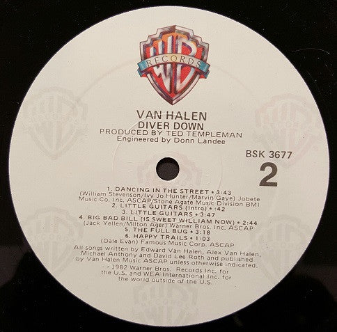 Van Halen : Diver Down (LP, Album, Spe)