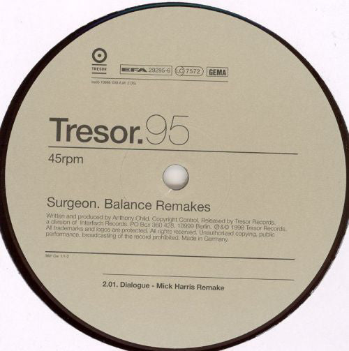Surgeon : Balance Remakes (12")