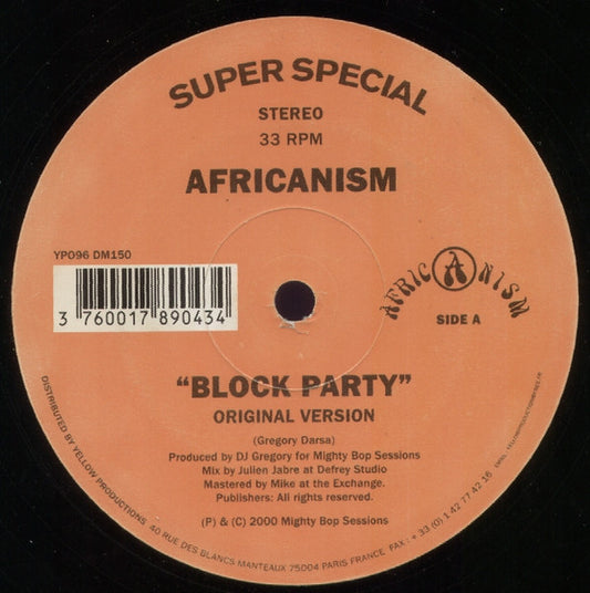 Africanism : Block Party (12", Single)