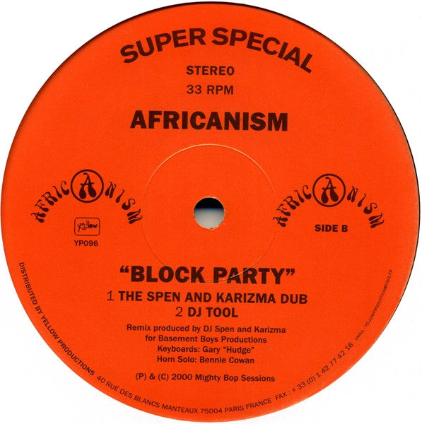 Africanism : Block Party (12", Single)