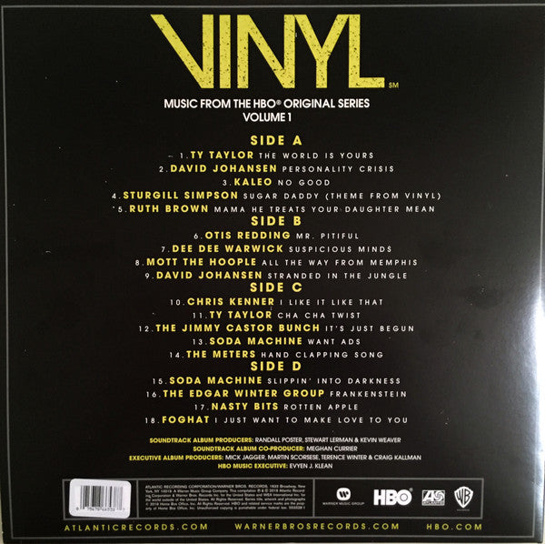 Various : Vinyl: Music From The HBO Original Series Volume 1 (2xLP, Comp, Yel + CD, Comp)