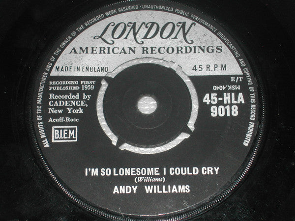 Andy Williams : The Village Of St. Bernadette (7", Single)