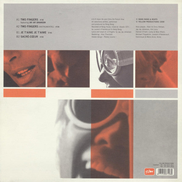 Bang Bang Featuring Jay Jay Johanson* : Two Fingers (12")