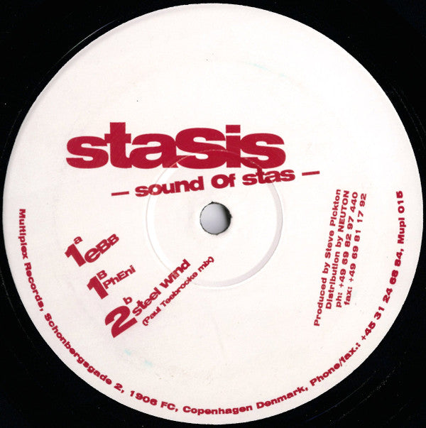 Stasis : Sound Of Stas (12")