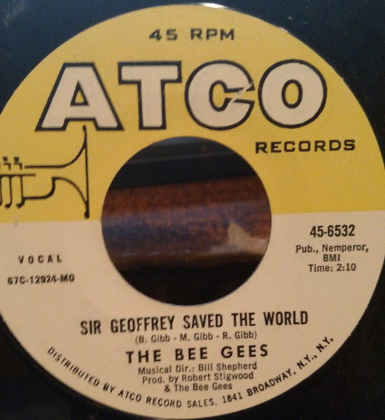 Bee Gees : (The Lights Went Out In) Massachusetts (7", Single, Mono, MO )