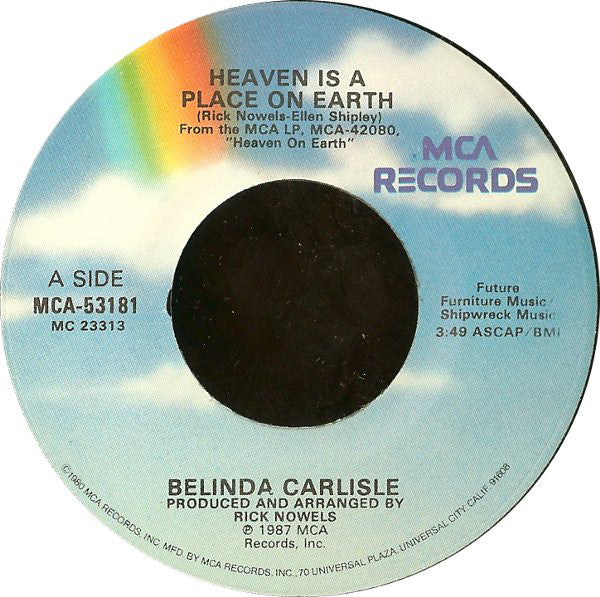 Belinda Carlisle : Heaven Is A Place On Earth (7", Single)