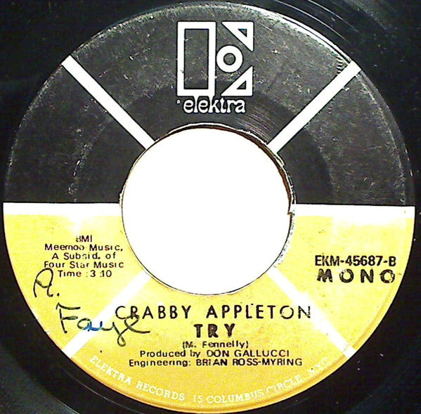 Crabby Appleton : Go Back / Try (7", Single)