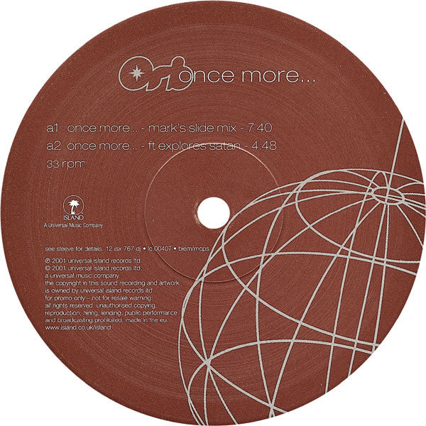 Orb* : Once More... (12", Single, Promo, Bro)