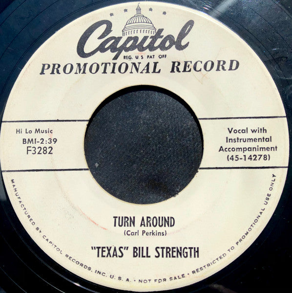 Bill Strength : Turn Around / When Love Comes Knockin' (7", Promo)