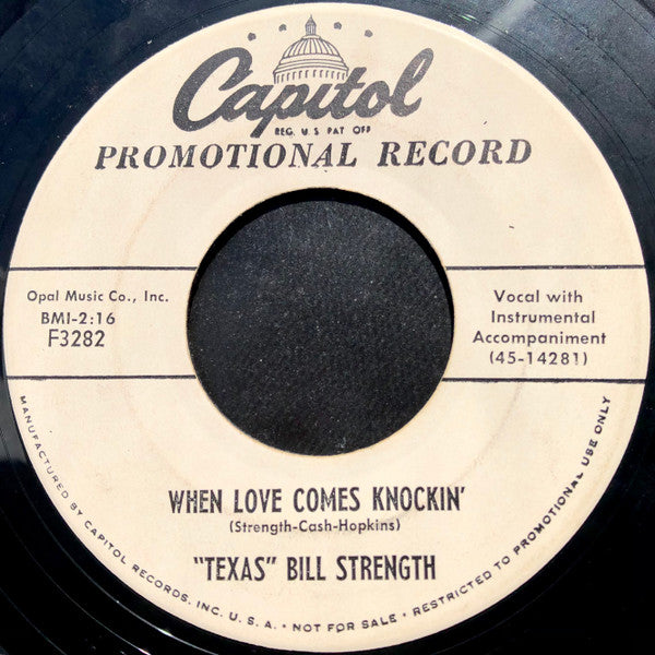 Bill Strength : Turn Around / When Love Comes Knockin' (7", Promo)