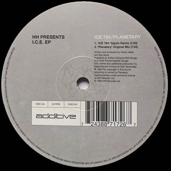 HH* : I.C.E. EP (12", EP)