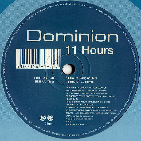 Dominion : 11 Hours (12")