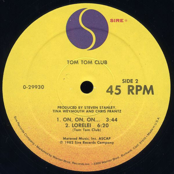 Tom Tom Club : Under The Boardwalk (12")