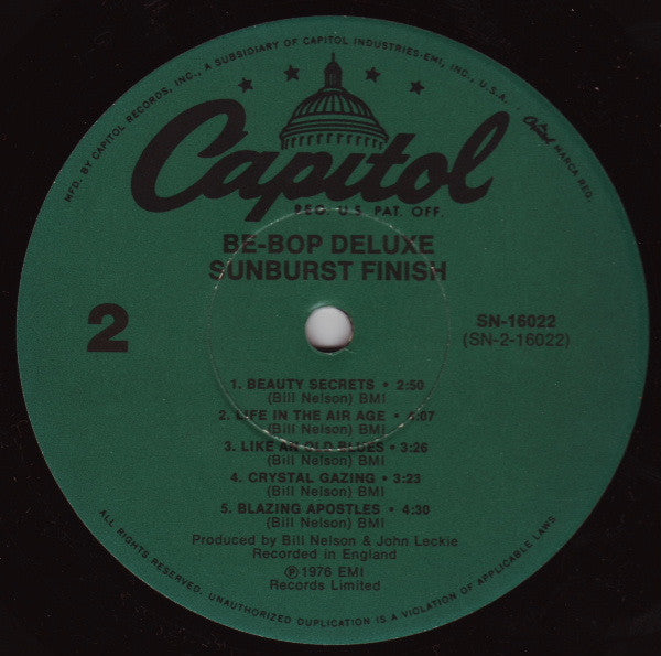Be Bop Deluxe : Sunburst Finish (LP, Album, RE, Jac)