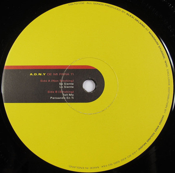 A.D.N.Y.* : De Mi Para Ti (12")