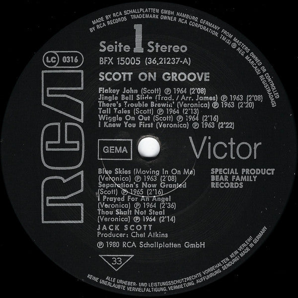 Jack Scott : Jack Scott On Groove (LP, Comp, RE)