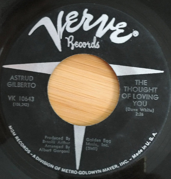 Astrud Gilberto : The Thought Of Loving You / A Time For Us (7")
