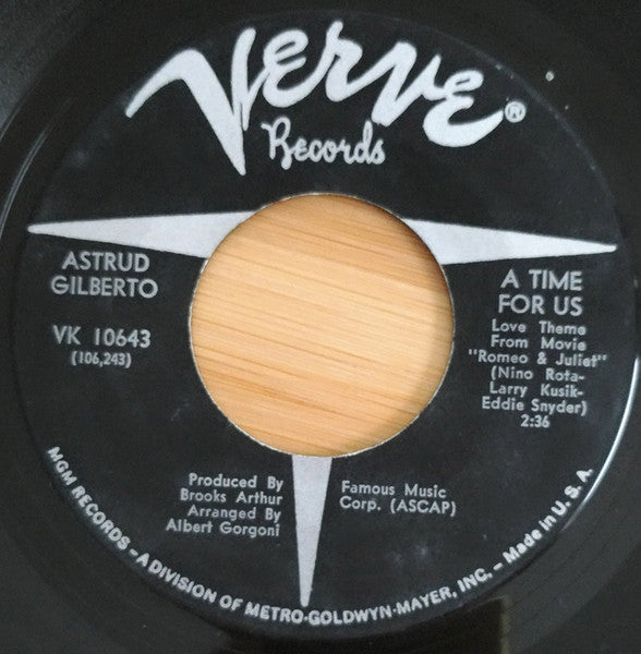 Astrud Gilberto : The Thought Of Loving You / A Time For Us (7")