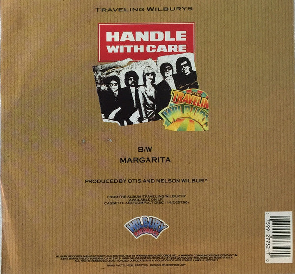 Traveling Wilburys : Handle With Care (7", Spe)
