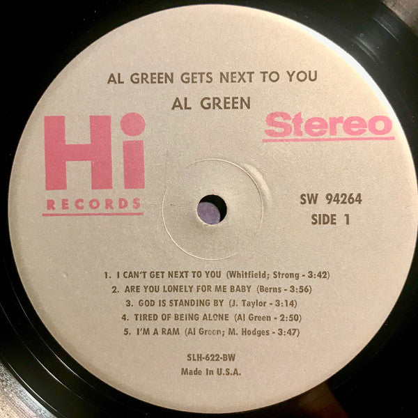 Al Green : Al Green Gets Next To You (LP, Album, Club)