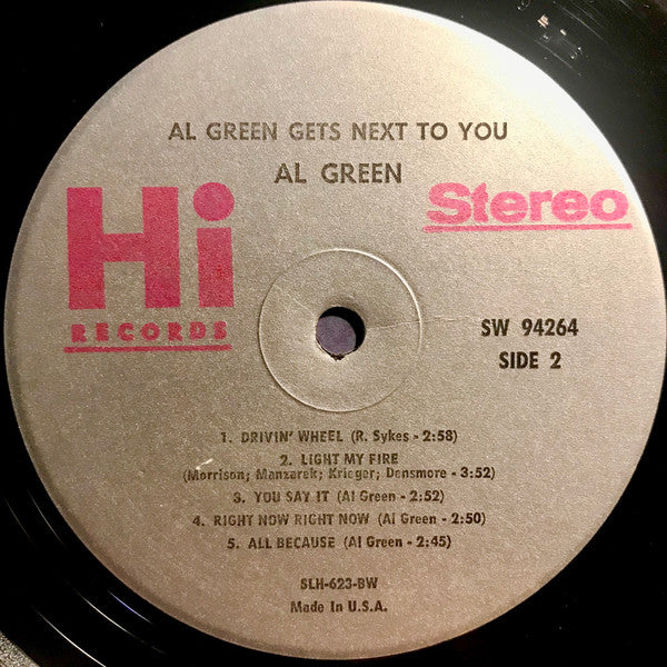 Al Green : Al Green Gets Next To You (LP, Album, Club)