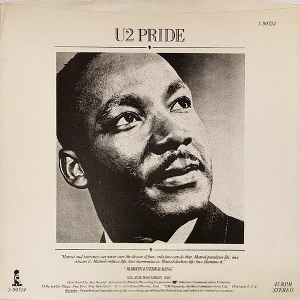 U2 : Pride (In The Name Of Love) (7", Single, Spe)