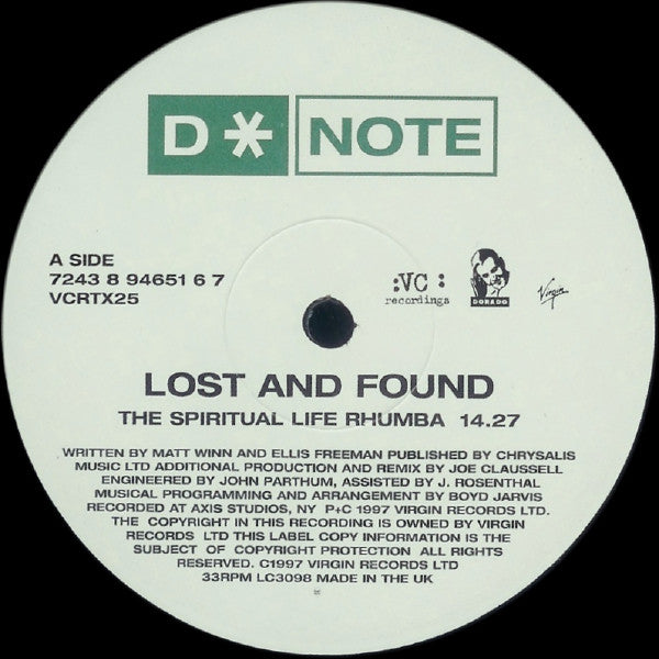 D*Note : Lost And Found (12")