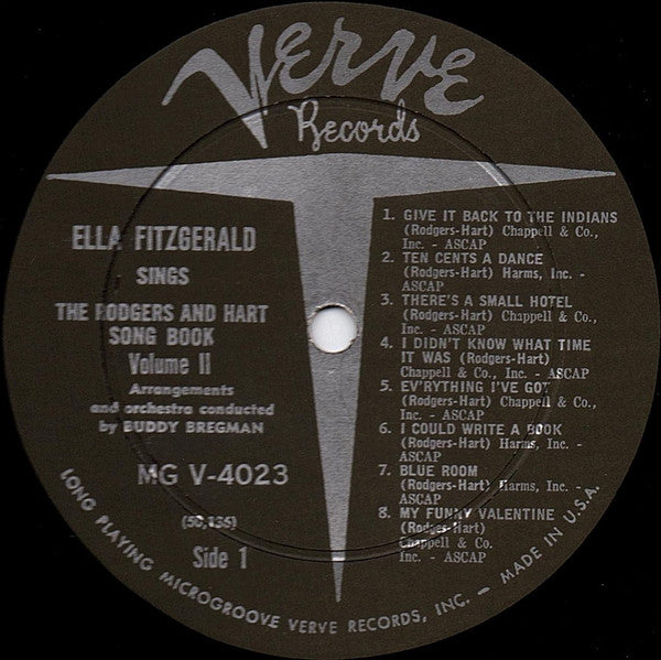 Ella Fitzgerald : Sings The Rodgers And Hart Song Book Volume 2 (LP, Album, Mono)