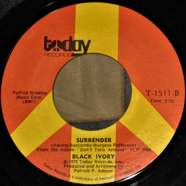 Black Ivory : I'll Find Away (Loneliest Man In Town) / Surrender (7", Styrene)