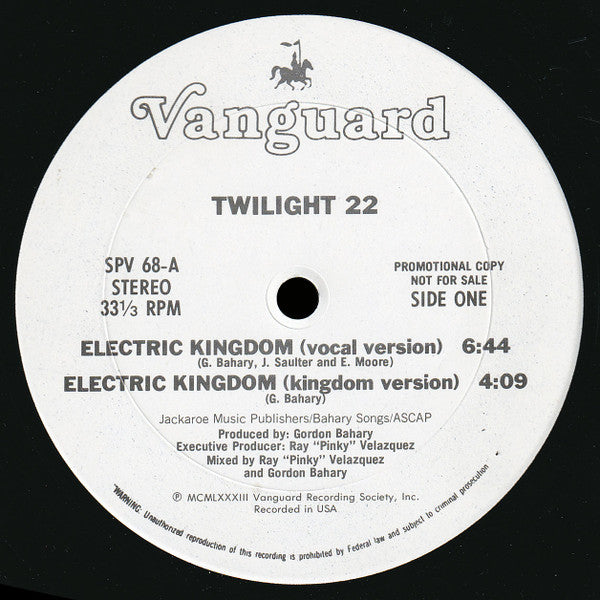 Twilight 22 : Electric Kingdom (12", Promo)