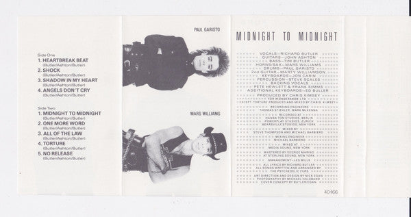 Psychedelic Furs* : Midnight To Midnight (Cass, Album, Mat)