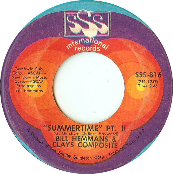 Bill Hemmans & Clay's Composite : Summertime (7", Single)