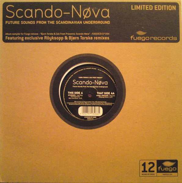 Various : Bjørn Torske & Zak Frost Presents: Scando-Nøva (Album Sampler) (12", Ltd)
