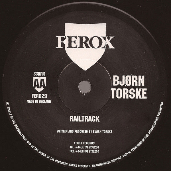 Bjørn Torske : Expresso / Railtrack (12")
